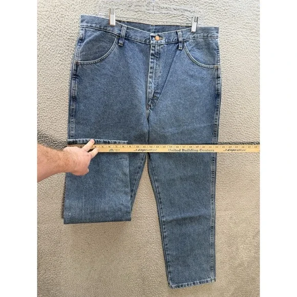 Rustler Jeans Mens 38x30 Blue Regular Fit Straight Leg Workwear Western NEW - Picture 6 of 11